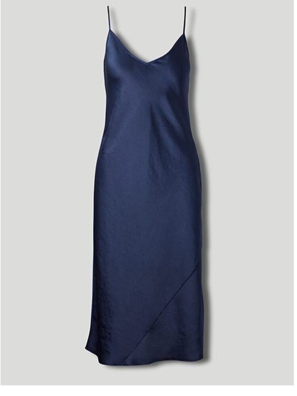 Aritzia Navy Satin Slip Dress